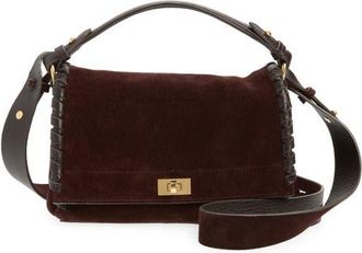 Anya Hindmarch Mortimer Suede Crossbody Bag in Grape at Nordstrom