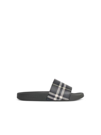 Burberry Check Thicket groene polyurethaan pantoffels