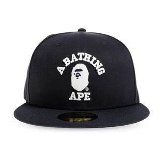 A Bathing Ape Logo Baseball Cap - Heren - Petten - Blauw - S - Polyester - Accessoires