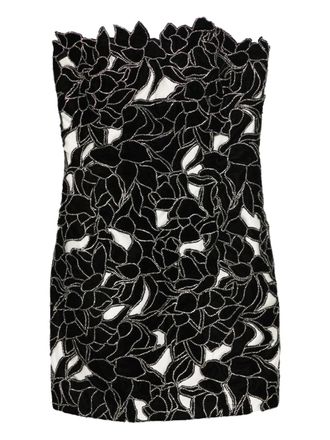 Costarellos floral strapless mini dress - Black