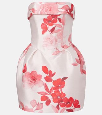 Monique Lhuillier Vestido bustier floral