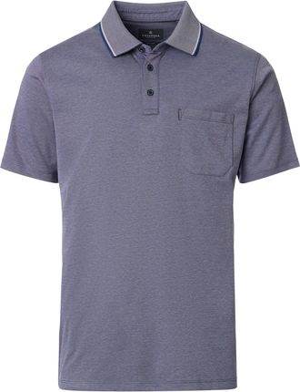 Casamoda poloshirt korte mouw Casa Moda blauw borstzak