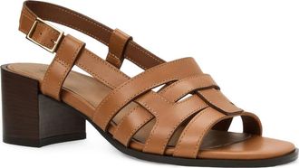 Aquatalia Dimaro Weatherproof Slingback Sandal in Honey Vanchette at Nordstrom, Size 9.5