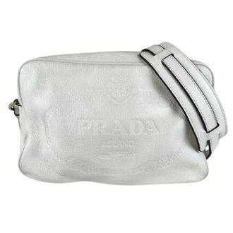 Prada Pre-owned Cross Body Bags, female, White, Size: ONE SIZE Pre-owned Vintage Shoulder Bag