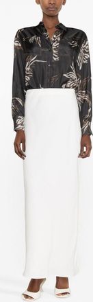 Brunello Cucinelli Brunello Cucinelli Womens Line Blend Long Skirt - White - Size EU 44 (Womens)