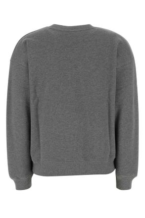 Maison Kitsun&eacute; Womens Dark Grey Cotton Sweatshirt Mediumgreymelange Exterior: Felpe