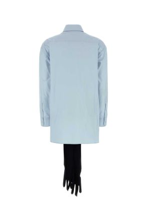 Maison Margiela Womens Light Blue Poplin Shirt Lightblue Cotone Camicie