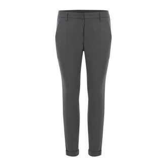 Dondup Broeken, Heren, Grijs, W40, Wol, Gaubert Slim-fit Flanellen Broek