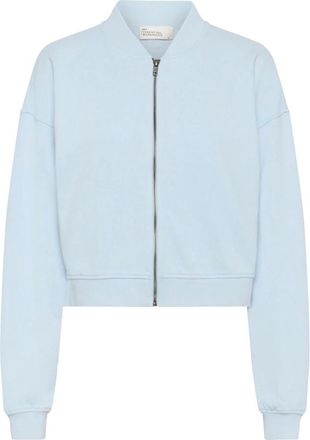 MY ESSENTIAL WARDROBE Meta Short Sweat Jacket - Dames - Sweatshirts & Hoodies - Blauw - Maat: L Katoen