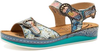 L'Artiste by Spring Step Offtrak Womens Wedge Shoes Blue : EU 42 (US Womens 10.5-11) M, Leather