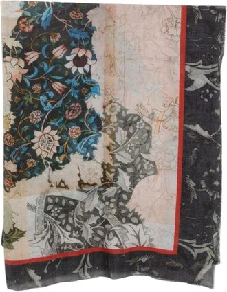 Faliero Sarti Amabile Print Stole - Dames - Zijden sjaals - Bruin - ONE Size - Accessoires