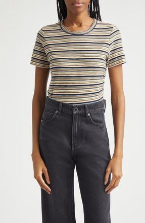 Veronica Beard Bouvet Stripe Cotton T-Shirt in Variegated Multi Stripe at Nordstrom, Size X-Small