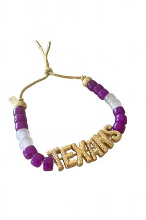 Lucky Star Womens Texans Eye Candy Id Bracelet In Purple