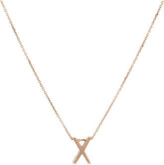 Vanrycke Abecedaire Rose Gold Letter X Necklace