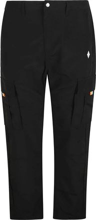 Marcelo Burlon Cross Nylon Cargo Broek - Heren - Straight fit broeken - Zwart - L - Nylon - Broeken
