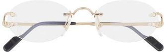 Cartier 52mm Oval Optical Glasses in Gold at Nordstrom