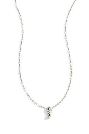 Mint & Lily Tiny Script Initial Necklace in Letter Z at Nordstrom