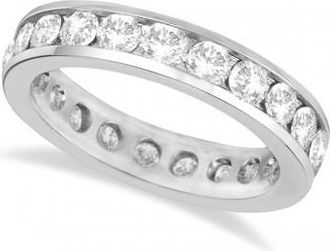 Allurez Channel-Set Diamond Eternity Ring Band 14k White Gold (2.25ct)