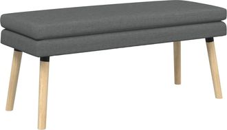 vidaXL Banco De Doble Capa Gris Oscuro 110 X 40 X 47 Cm Tela Vidaxl