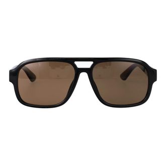 Gucci Zonnebril - Heren - Zonnebrillen - Zwart - 59 MM - Accessoires