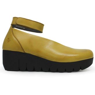 FLY London VILY161FLY Burn Leather Womens Comfort Shoes - Mustard - Size:UK 5