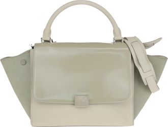 Celine Trapeze Bag Leather Beige Leather Handbag (Pre-Owned)