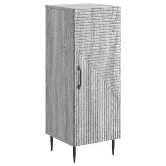 vidaXL Aparador Gris Sonoma 33 X 34,5 X 89,5 Cm Madera De Ingenier&iacute;a Vidaxl