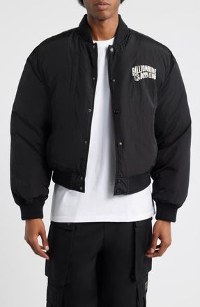 Billionaire Boys Club Puffer Baseball Jacket in Black at Nordstrom, Size Xx-Large