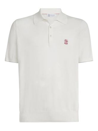 Brunello Cucinelli Polo con logo - Toni neutri