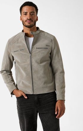 Guess Mckenzie Faux-Suede Moto Jacket