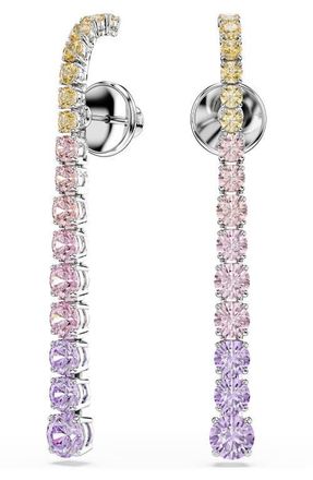 Swarovski Matrix Crystal Drop Earrings in Silver/Multi at Nordstrom