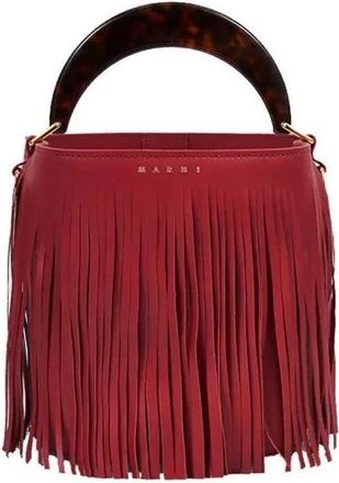 Marni Rode Pompei Schoudertas - Dames - Schoudertassen - Rood - ONE Size - Tassen