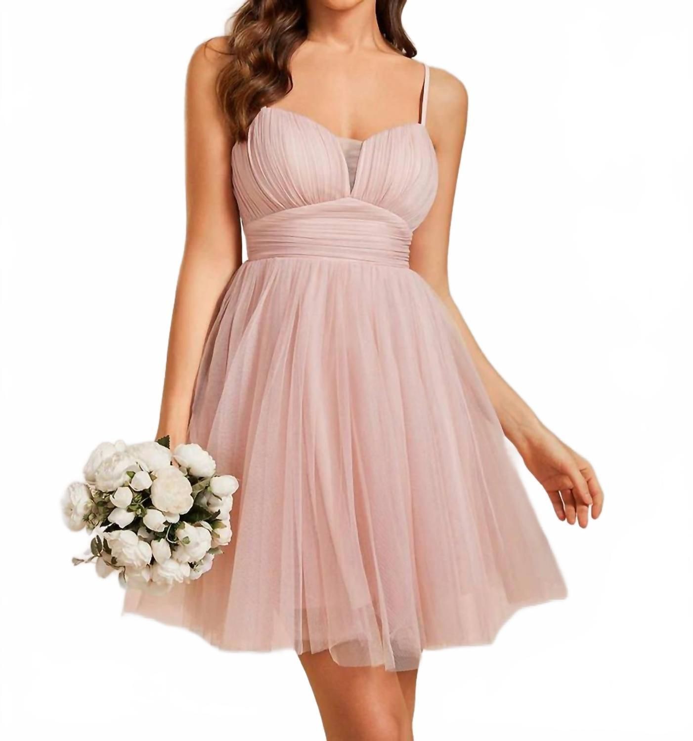 white christmas dresses Sparkling V-Neck Ruffled Sleeves High-Low Wedding Guest Dress main image 1