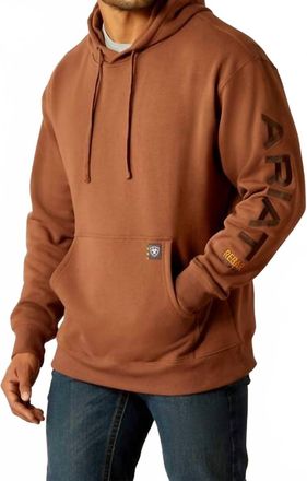 Ariat Rebar Graphic Hoodie In Aztec/coffee Bean