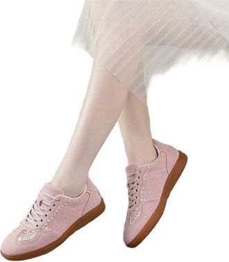 Generic NYSBH Womens Sneakers Shoes Non-Slip Flats Women Shoes Large Sizestudent Leisure Female Shoes Pink