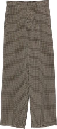 Balenciaga Grote Tailored Broek - Dames - Wijde Broeken - Groen - XS - Katoen - Broeken