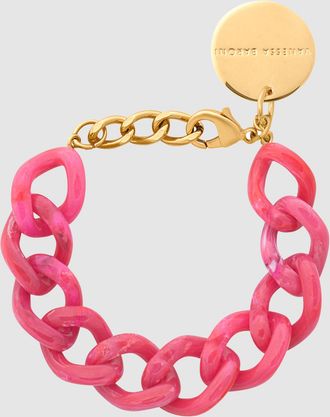 Vanessa Baroni Bracelet Mini Flat Chain Raspberry Marble
