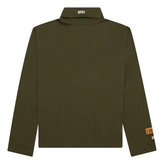 Heron Preston SS23 Logo Patch Rollneck Long-Sleeve T-Shirt Dark Olive HMAB027S23JER0015501
