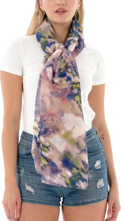Nicole Miller Pleated Lightweight Oblong Scarf
