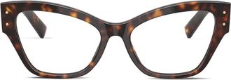 Dolce & Gabbana Eyewear Occhiali cat-eye con effetto tartarugato - Marrone