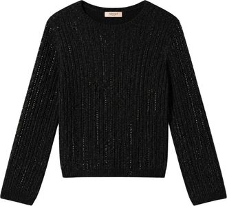 Twinset Jersey de cuello redondo - Knitwear - Mujer - Negro - M
