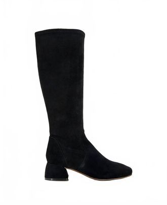 Gentle Souls Womens Emily Stretch Boot In Black Suede