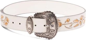 Ermanno Scervino Cintura a fiori - Bianco