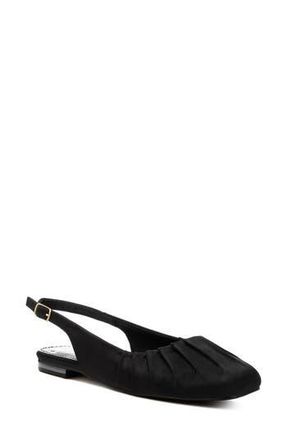 Rag & Co. Cheeni Satin Slingback Flat in Black at Nordstrom Rack, Size 10