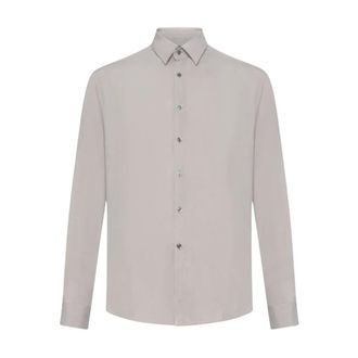 low brand Casual Shirts, male, Gray, Size: 2XL Buttoned Shirt