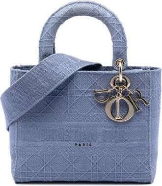 Dior Pre-owned Lady D-Lite - Dames - Vintage Handtas - Blauw - ONE Size - Vintage