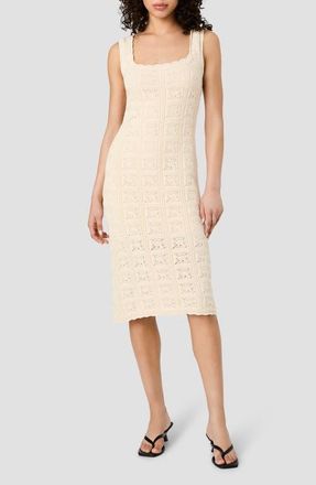 French Connection Nellis Stitch Sleeveless Body-Con Dress in Ecru at Nordstrom, Size X-Small