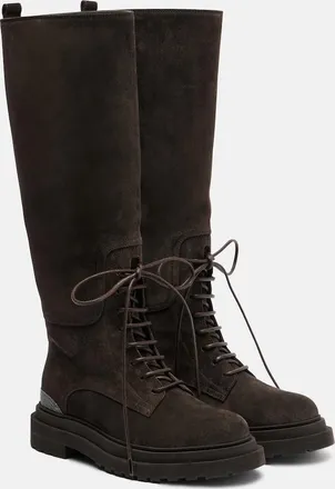 Brunello Cucinelli Monili suede lace-up boots