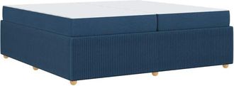 vidaXL Vidaxl - Estructura De Cama Con Colch&oacute;n Azul 200 X 200 Cm Tela