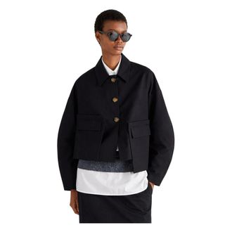 Meimeij Light Jackets, female, Black, Size: XL Lined Jacket with Back Vent